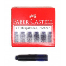 Blue Faber-Castell cartridges, 6 pack