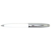 100 White and Chrome Ballpoint Pen