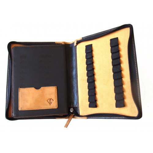 20 Pen Zipper Case Midnight Gold