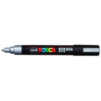 2.5mm Medium Bullet Tip Metallic Silver