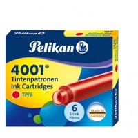 Pelikan Short, Red, 6 cartridges