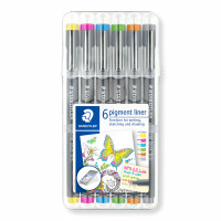 Bright Coloured Pigment Liner 6 Pack 0.5mm