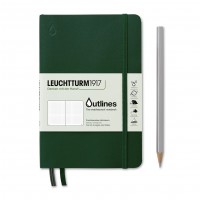 Outlines Weatherproof B6 Softcover Walden Green