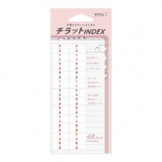 Chiratto Index Tabs - Pink Numbered