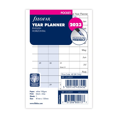 Pocket Year Planner Horizontal 2023