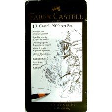 Castell 9000 Art Set 8B-2H, Tin of 12