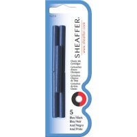 Sheaffer cartridges 5 pack, blue - black