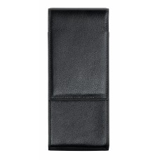 Soft Black Leather Pouch - 3 pens