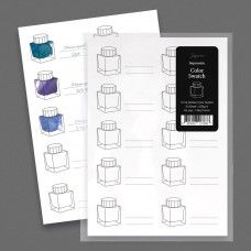 Ink Colour Swatch Paper - A5 10 Ink Bottles