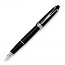 Ipsilon Deluxe Black with Chrome Trim Fountain Pen