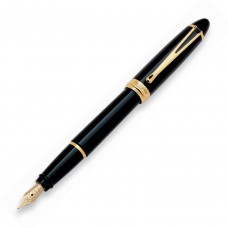 Ipsilon Deluxe Black with Gold Trim Fountain Pen