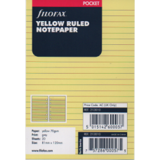Pocket Yellow Ruled Notepaper Refill