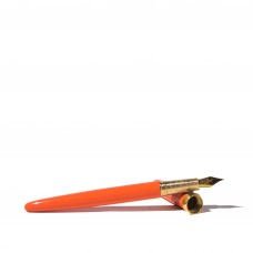 Brush Persimmon Fountain Pen - Gold Plated Nib