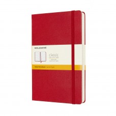 Expanded Large Scarlet Red Ruled Notebook - Hardcover