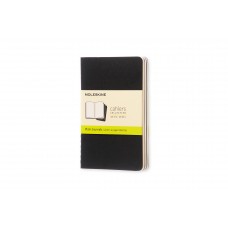 Cahier Pocket Black Blank, 3 Pack