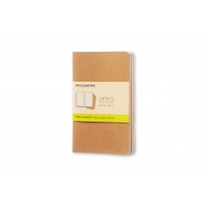 Cahier Pocket Kraft Blank, 3 Pack