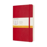 Expanded Large Scarlet Red Ruled Notebook - Softcover