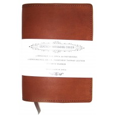 A6 Leather Notebook Cover - Tan
