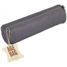 Age-Bag Leather Pen Case - Large Grey