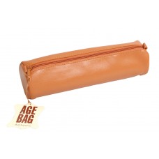 Age-Bag Leather Pen Case - Large Tan