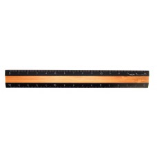 Aluminium Ruler - Black Wood