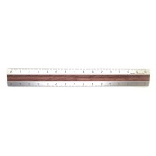 Aluminium Ruler - Dark Wood