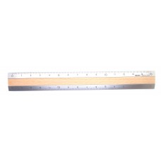 Aluminium Ruler - Pale Wood