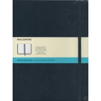 Classic Extra Large Hardcover Sapphire Blue Dot Grid Notebook