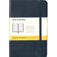 Classic Pocket Sapphire Blue Grid Notebook - Softcover