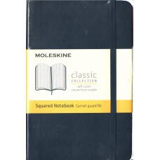 Classic Pocket Sapphire Blue Grid Notebook - Softcover