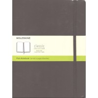 Classic Extra Large Hardcover Brown Blank Notebook