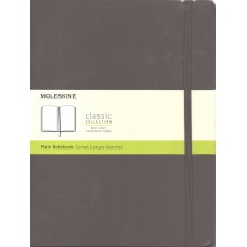 Classic Extra Large Hardcover Brown Blank Notebook