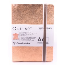 Cuirise Leather Soft Covered A6 Copper Notebook - Blank