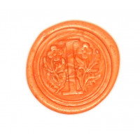 Coral orange wax, pellets - jar