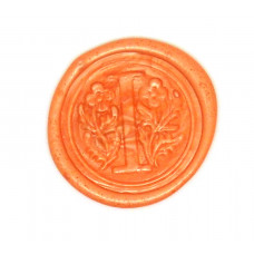 Coral orange wax, pellets - jar
