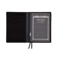 A6 Leather Notebook Cover - Black