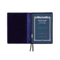 A6 Leather Notebook Cover - Blue
