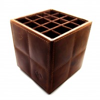 4x4 Pen Cube - Saddle Brown
