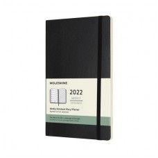Moleskine 2022 Weekly Planner Diary - Large Softcover Black