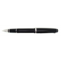 Falcon Silver Black Fountain Pen