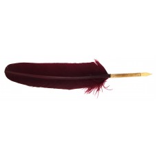 Goose quill with steel nib, Burgundy