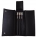 3 Pen Smooth Leather Folding Case