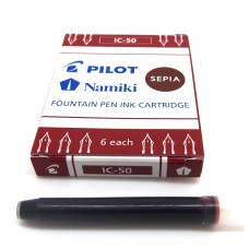 Pilot IC-50 Cartridges, 6 Sepia