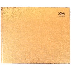 Ladydate Quarto Landscape Ruled Guest Book - Gold