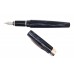 Mirage Black Fountain Pen with Leather Pouch Gift Set