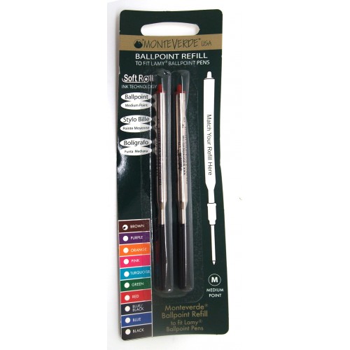 Lamy Compatible M16 Ballpoint Refills 2 Pack Brown