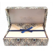 Peacock Plain Card Set - Box