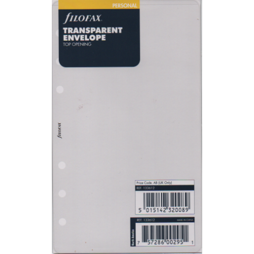 Personal Transparent Top Opening Envelope
