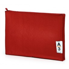 A3 Red Felt Portfolio
