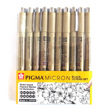 Pigma Micron Set of 10 Pigment Liners